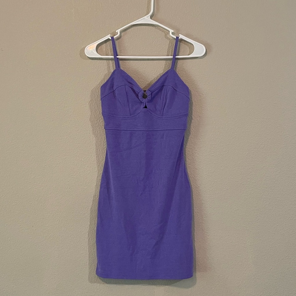 Wild Fable purple mini dress with a circle bodice detail